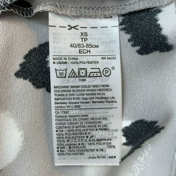 Banana Republic Peplum Blouse Size XS Gray Top - Picture 8 of 8